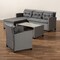 Baxton Studio Darian ModernGrey Fabric Upholstered and Grey Synthetic Rattan 4-Piece Patio Set 194-11755-ZORO - alternate 7